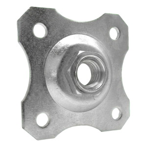 Plaque décorative 100x100 mm pour charnière réglable M20 – galvanisée