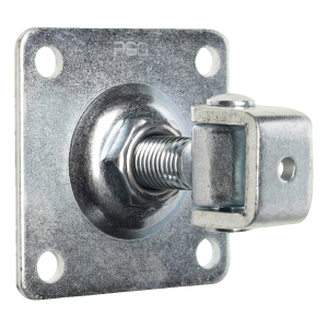 Charnière de portail PSC réglable avec plaque M20 galvanisée 100×100×4 mm