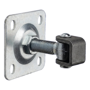 PSG charnière de portail réglable M20 avec plaque 100×100 mm galvanisée – oreille noire