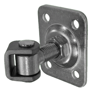Charnière de portail ajustable PSG M16 avec platine rectangulaire 75x55 mm galvanisée
