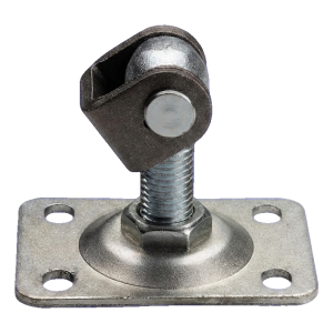 Charnière de portail réglable M20 avec plaque rectangulaire 110×75 mm acier galvanisé