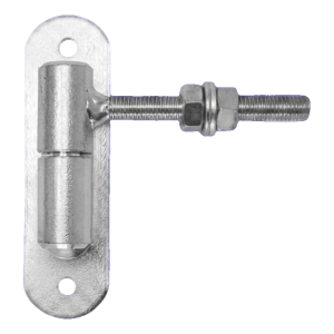 PSG charnière ajustable roulée pour portillon fi24 M12 avec platine 150×40 mm