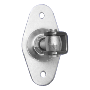 Paumelle réglable de portail avec plaque ovale M20 160×85 mm – acier galvanisé