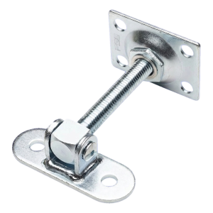 Charnière de portail ajustable PSG M14 avec plaque 115×40 mm et platine 75×55 mm