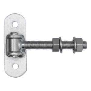 Charnière réglable de portail M16 avec plaque 115×40 mm – galvanisée