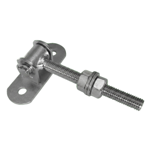 Charnière réglable M12 en acier L-115 mm avec base 90×30 mm pour portails et portillons