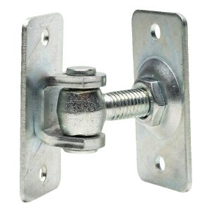 Charnière réglable M12 à fixation bilatérale – base 74×38 mm pour portails et portillons