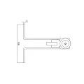 Butée réglable PSG pour portails battants avec verrouillage – loquet 50 mm, acier galvanisé 001-444 (3)