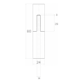 Charnière de portail PSG usinée FI 24×80 avec bille pour portails battants 001-472 (2)