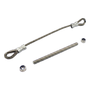 PSG Câble de sécurité en acier pour portail battant 300 mm avec tige M12