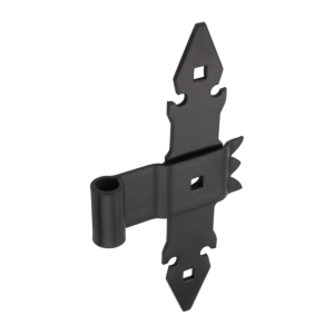 Charnière croisée décorative noire en acier 260 mm – pour portes et meubles