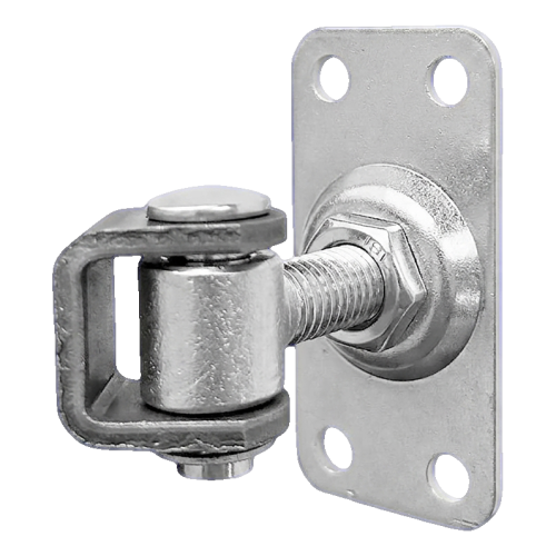 Komet – charnière de portail réglable M12 avec plaque 75 × 37 mm, zinc galvanisé 001-522 (1)