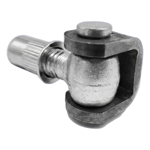 Charnière réglable portail M12 avec rivet-écrou – acier galvanisé