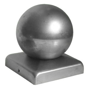 Chapeau de clôture en acier galvanisé 40×40 mm avec boule décorative fi 40