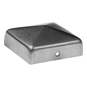 Chapeau enveloppe en acier pour poteau de clôture 50×50 mm avec rebord haut