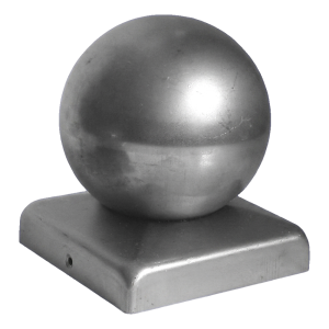 Chapeau de clôture en acier avec boule ø 50 mm pour poteau 60×60 mm – galvanisé