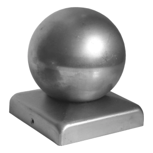 Chapeau de clôture en acier avec boule décorative ø 60 pour poteau 60x60 mm – galvanisé