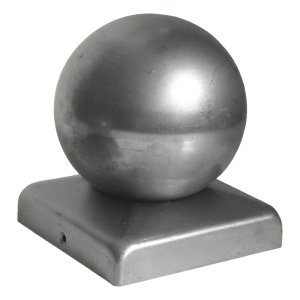 Chapeau de clôture en acier 60×60 mm avec boule décorative fi 80 mm