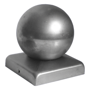 Chapeau de clôture en acier avec boule ø 60 mm pour poteau 80×80 mm