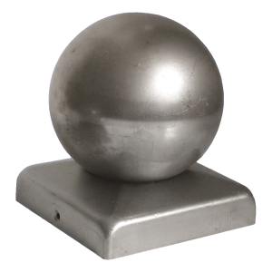 Chapeau de clôture en acier avec boule pour poteau 80×80 mm – dia 80