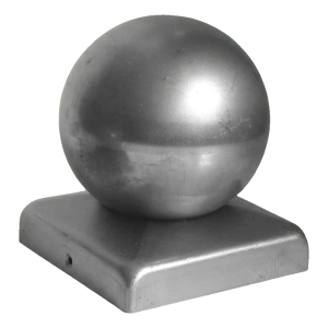 Chapeau de clôture en acier avec boule pour poteau 100×100 mm
