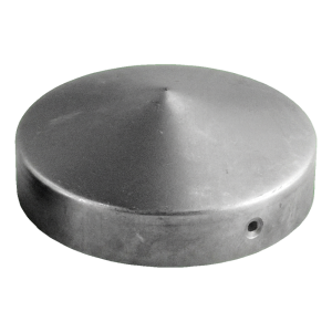 Chapeau de poteau rond en acier pour poteau de clôture Ø 42 mm – brut