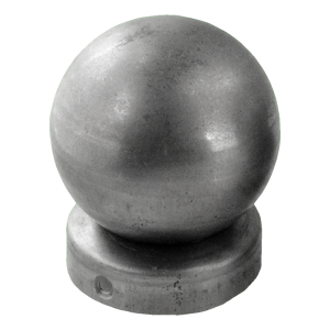 Chapeau de poteau de clôture en acier pour poteau Ø 42 mm avec boule décorative Ø 60 mm