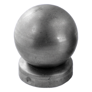 Chapeau de clôture en acier pour poteau Ø 60 mm avec boule décorative Ø 80 mm