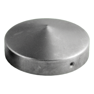 Chapeau d'acier rond pour poteau de clôture Ø 77 mm – brut