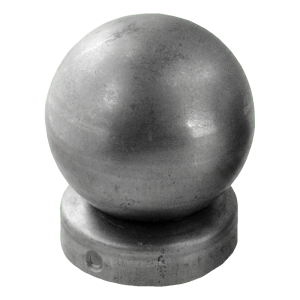 Chapeau de clôture en acier rond Ø 77 mm avec boule décorative Ø 80 mm