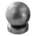 Coiffe de clôture en acier pour poteau Ø 48 mm avec boule décorative Ø 60 mm 001-591 (1)