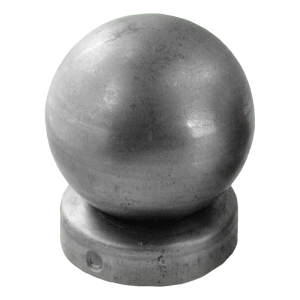 Coiffe de clôture en acier pour poteau Ø 48 mm avec boule décorative Ø 60 mm