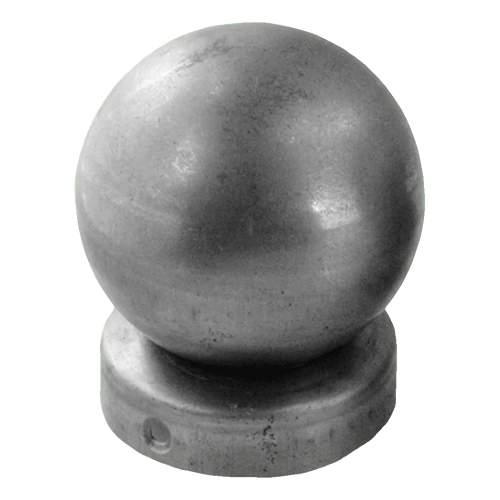 Coiffe de clôture en acier pour poteau Ø 48 mm avec boule décorative Ø 60 mm 001-591 (1)