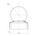 Coiffe de clôture en acier pour poteau Ø 48 mm avec boule décorative Ø 60 mm 001-591 (2)