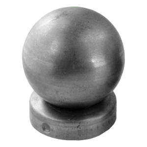Chapeau de clôture en acier avec boule Fi 80 mm pour poteau rond Fi 80