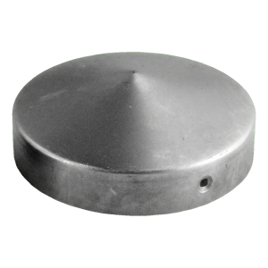 Chapeau acier rond pour poteau de clôture Ø 80 mm – brut