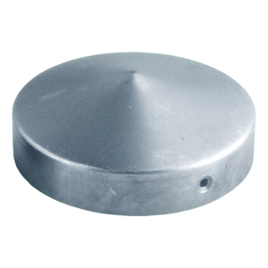Chapeau acier galvanisé pour poteau de clôture rond FI 80 mm