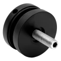 Support ponctuel pour verre 8-17,52 mm ø 50/8/M10x50 AISI 304 système plan noir 000-505 (2)