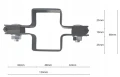 Collier intermédiaire pour panneaux de clôture 60x40 anthracite graphite GPV-700-01 (3)