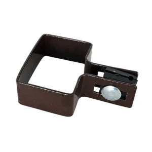 Collier pour panneaux de clôture d'extrémité 60x40 bronze