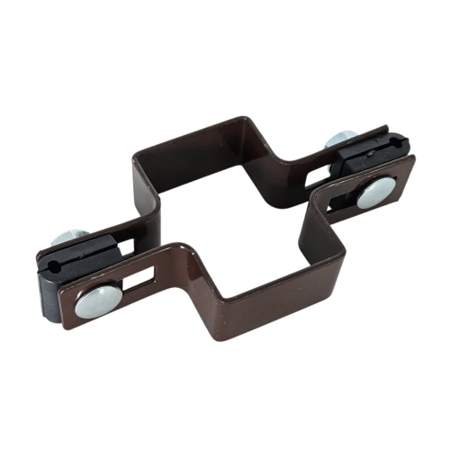 Collier intermédiaire pour panneaux de clôture 40x60 mm marron GPV-700-05 (1)