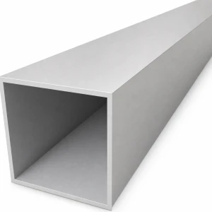 Tube aluminium carré 80×80×3 mm – profil creux EN AW-6060, L=2000 mm