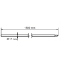 Piquet de terre démontable à cône Morse fi 16 x 1500 mm – acier galvanisé à chaud 001-774 (2)
