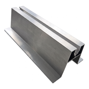 Cavalier trapézoïdal biais avec joint EPDM H63 L330 – adaptateur de toiture PV en aluminium