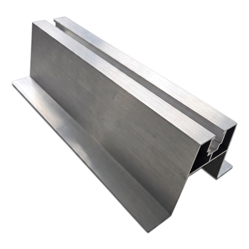 Cavalier trapézoïdal biais avec joint EPDM H63 L330 – adaptateur de toiture PV en aluminium 001-776 (1)