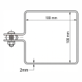 Collier d'extrémité pour panneaux de clôture 100x100 mm vert 000-783 (5)