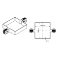 Collier intermédiaire pour panneaux de clôture 100x100 mm graphite 000-780 (4)