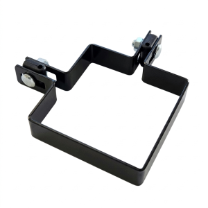 Collier d'angle pour panneaux de clôture 100x100 mm noir