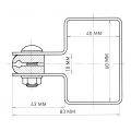 Bride finale pour panneaux de clôture 60x40 vert GPV-700-13 (3)