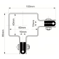 Bride d'angle pour panneaux de clôture 60x40 bronze GPV-700-10 (3)